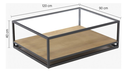 Mesa De Centro Chuck 120 Roble Envejecido Form