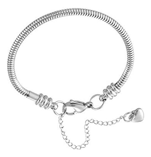 Jmqjewelry Corazón Serpiente Cadena Pulsera 18cm 7.09in Broc