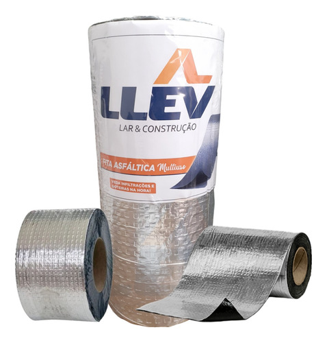 Kit 02 Unidades Fita Asfáltica Aluminizada 05cm X 10m