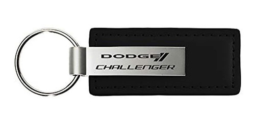 Dodge Challenger Negro Piel Key Fob Authentic Logo Llavero