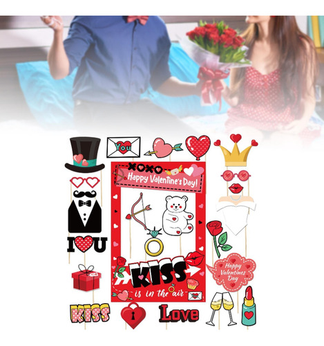 Marco De Accesorios Para Fotos Del Día De Valentín,