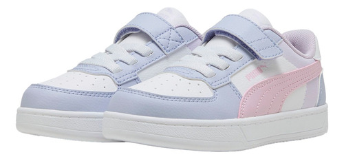 Puma Caven 2.0 Block Ps Para Niña Color Blanco, Lila, Rosa
