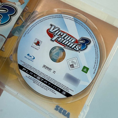 Virtua Tennis 3 Ps3 Semi Novo Mídia Física (Recondicionado)