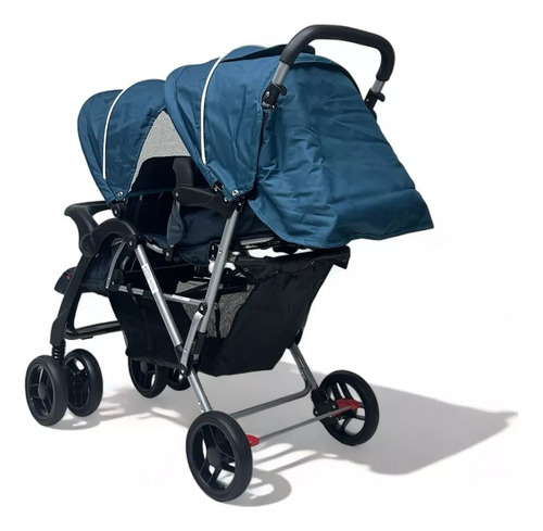 Carriola Gemelar Doble Con Canasto De Lujo Babytek P-a