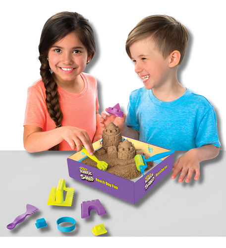 Arena Kinetic Sand Un Día En La Playa Y 2 Flowfetti Pack