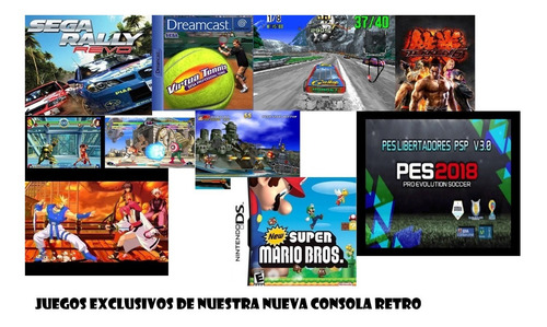 Miniconsola Retro + De 10000 Juegos N64 Naomi Ps1 Dc 128gb