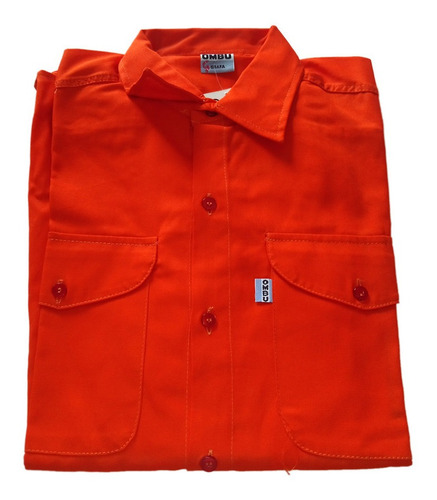 Imagen 1 de 10 de Camisas De Trabajo Grafa Naranja (11111001m)