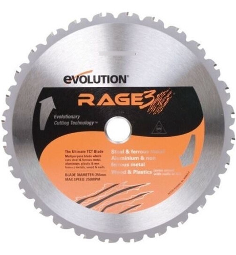 Evolution Rage255 Tct 10  Multi-purpose Saw Blade Mmk