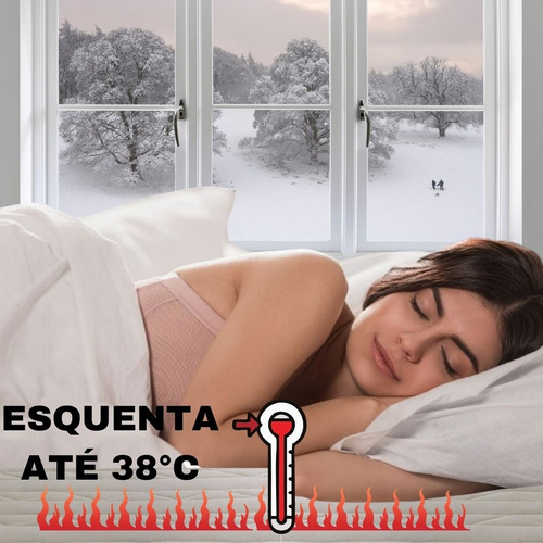 Lençol Térmico Solteiro 2 Regulagens De Temperatura Segura Liso 127v