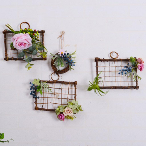 Seda Artificial Flor Rectángulo Puerta Rectangular
