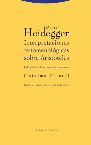 Libro Interpretaciones Fenomenologicas Sobre Aristóteles