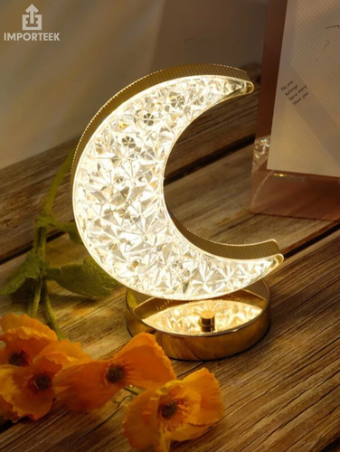 Lampara Luna Luz Led Touch Decorativa Recargable Usb Tipo C