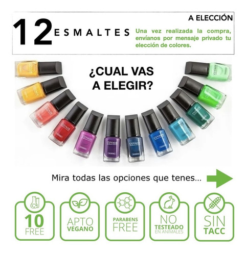 Esmaltes Tradicional De Uñas X 12 - Esmalte Comun Sin Tacc C