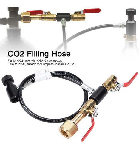 Adaptador De Recarga De Cilindro De Co2 Con Manguera De 36 P