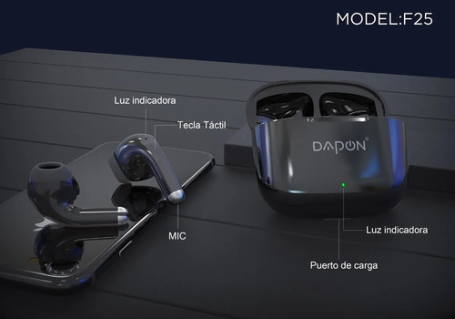 Dapon F25 Auriculares Gaming Estéreo Inalámbricos Tws