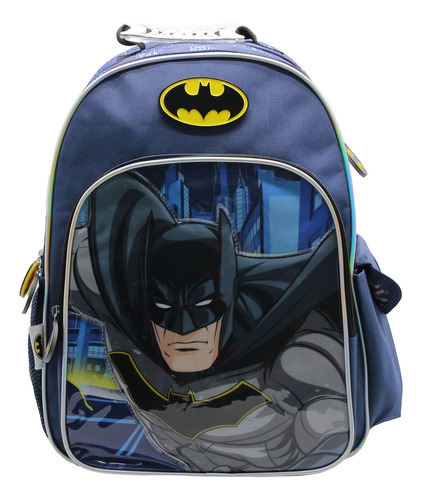 Mochila Escolar Cresko Batman Dc 16 Pulgadas Espalda Color Azul