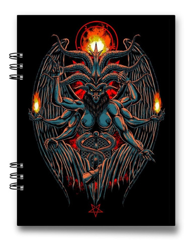 Imagen 4 de 4 de Cuaderno Baphomet 15x20 Cms Media Carta 100 Hojas