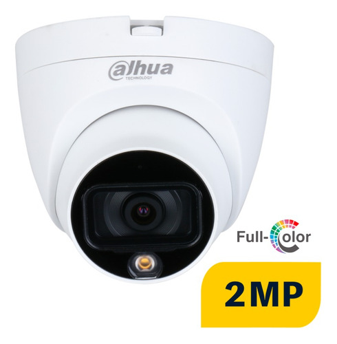 Imagen 1 de 10 de Camara Seguridad Dahua Domo Exterior Full Color 1080p Cctv