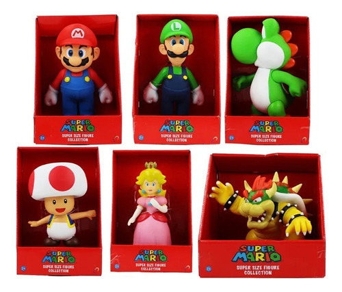 Figuras De Personajes Súper Mario Bros 23cm Nintendo