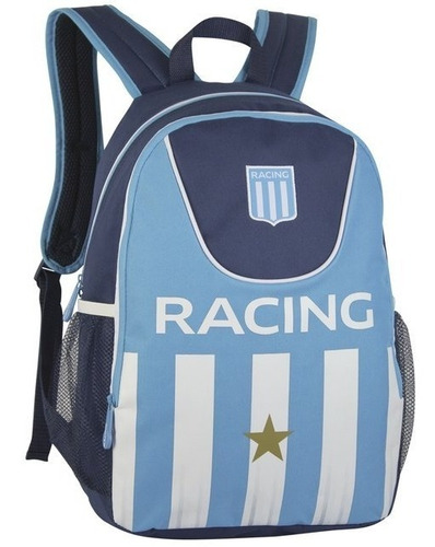 Mochila Futbol Deportiva Racing Club Escolar 17.5'' Original