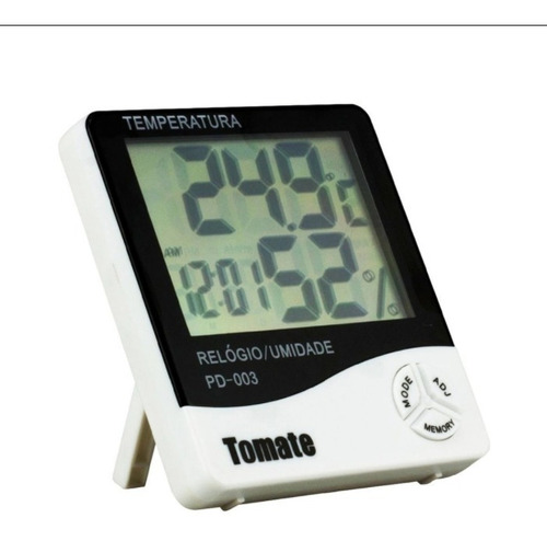 Termo-higrômetro Digital Relógio Temperatura Dp-003 Tomate