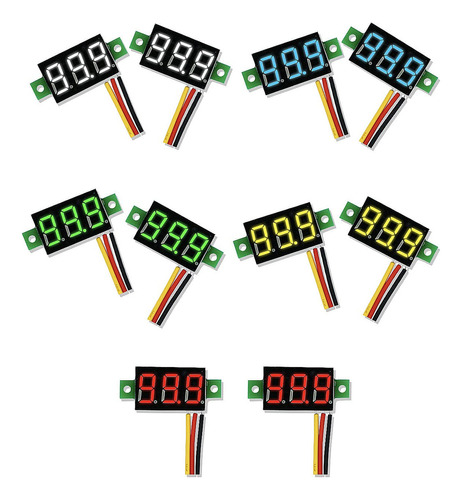 Sumklin Mini Voltímetro Dc 3-wire Dc 0-100v Probador De Volt