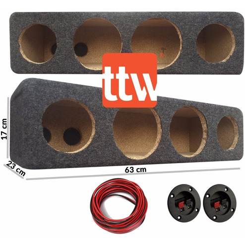 Caja Acustica Rackera Tweetera P/ 2 Driver Y 2 Tweeter