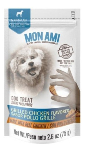 Mon Ami Snack Saludable 75g Pollo Trainee Churrasquito Perro