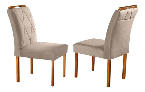 Conjunto Sala Jantar 4 Lugares Natalle Mesa 1,2m Bege Areia