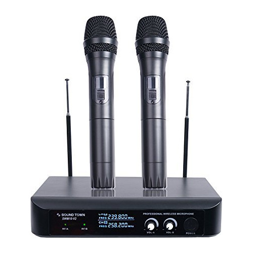 Microfono Inalambrico Profesional Doble Canal Vhf 2 Para