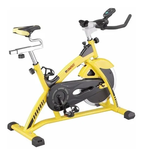 Bicicleta Fija De Spinning Con Bandas Y Disco 18kg Randers