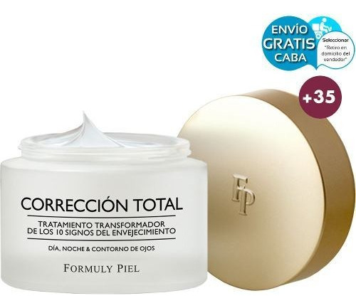Crema Corrección Total Formuly Piel día/noche para piel sensible de 50mL