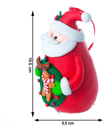 Imagen 2 de 5 de Decoración Navideña Santa Con Galleta Iluminada