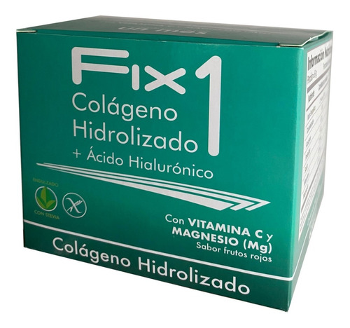 Imagen 1 de 4 de Fix 1 Colágeno Hidrolizado + Ác.hialurónico Con Vit.c Y Mg