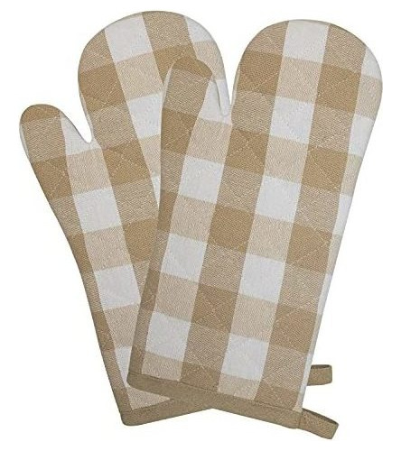 Popular Home Buffalo Checkered Plaid - Paquete De 2 Mitt