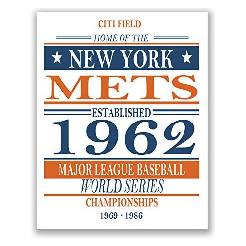 Póster Vintage De New York Mets De Mlb, Arte Fanático...