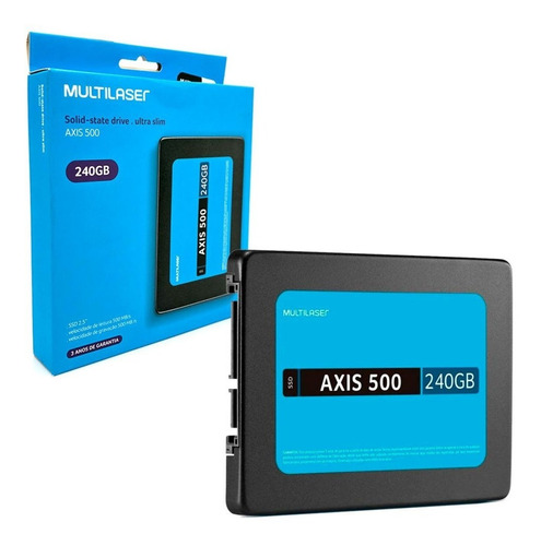 Imagem 1 de 4 de Disco Sólido Interno Multilaser Axis 500 Ss200 240gb