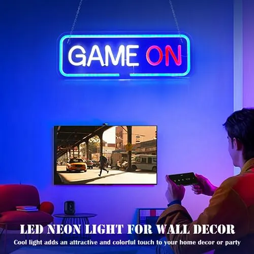 Luces Led Game On - Decoración De Pared Para Sala De Juegos
