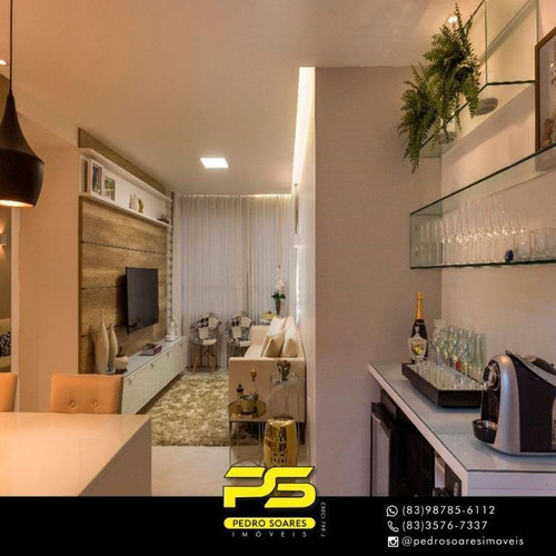 ( M O B I L I A D O ) Apartamento Com 2 Dormitórios À Venda, 70 M² Por R$ 350.000 - Ponta De Campina - Cabedelo/pb - Ap3126