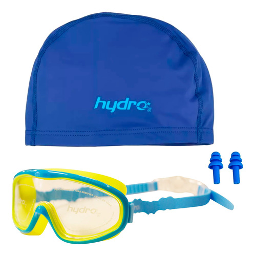 Antiparras Hydro Mask Infantil + Gorra Polyflex Natacion Uv