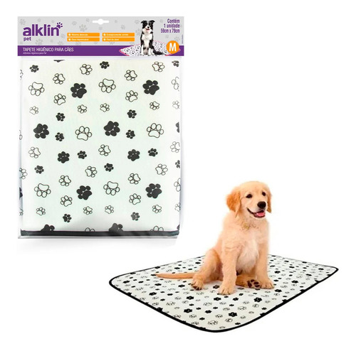 Tapete Higiênico Pet Lavável Reutilizável Não Vaza M 65x72cm