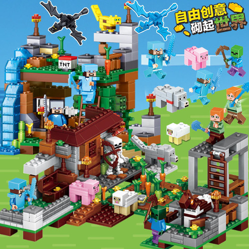 Brinquedo De Blocos De Construção Minecraft - 718 Peças
