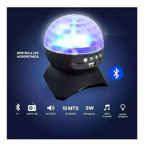 Parlante Bola Led