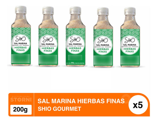 Sal Marina Con Finas Hierbas Pack X5u Shio Gourmet Por Mayor