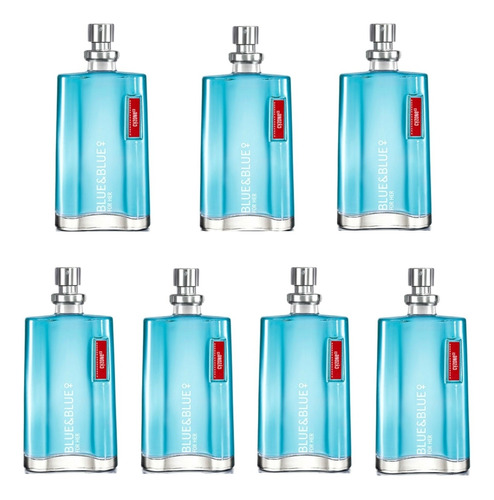 Perfume Blue And Blue Dama X 7 Cyzone - mL a $56