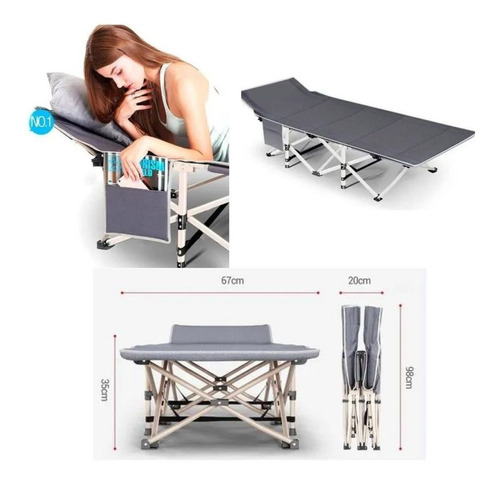 Imagen 6 de 9 de Catre Cama Campaña Camping Plegable Portátil Sencilla Ligera