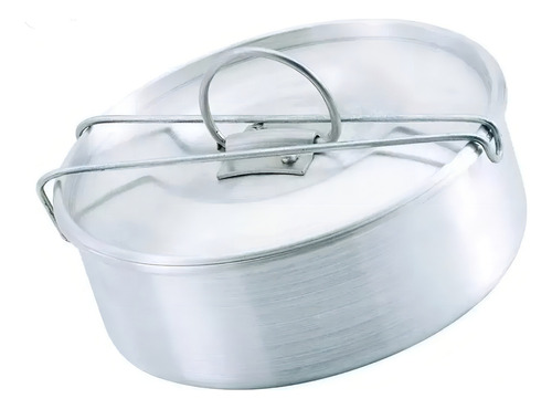 Juego De 2 Moldes Flanera Baño Maria Con Tapa 18 Cm Color Gris