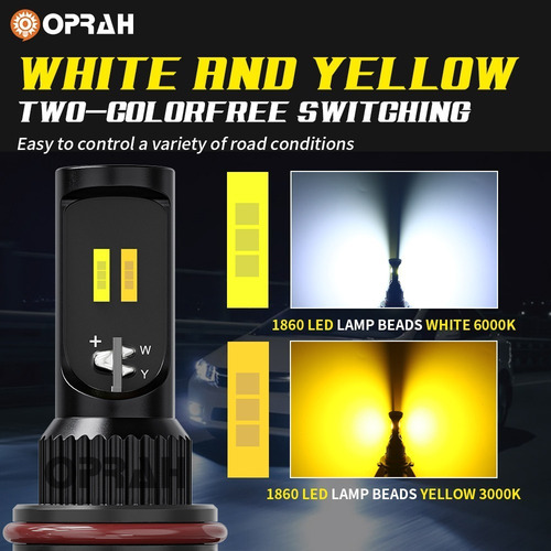 Par Ampolletas Led H7 H8 H9 H11 9005 9006 H16(jp) Hb3 Hb4