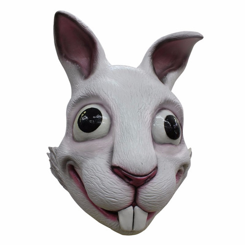Máscara De Látex De Conejo Blanco Conejito Rabbit Animales