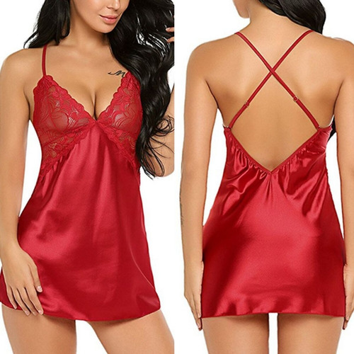 Baby Doll Pijama Sexy Camison Lenceria Mujer Vestido Comodo